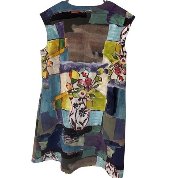 NWOT Uncle Frank Mini Dress Art To Wear Floral Abstract S - Picture 3 of 7